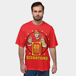 Футболка оверсайз мужская Джон Сина - двадцатилетие, цвет: 3D-принт — фото 2