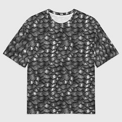 Мужская футболка оверсайз Железная броня текстура