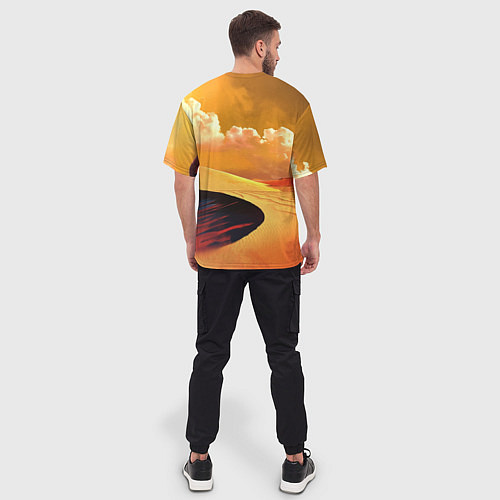 Мужская футболка оверсайз Dune - sands / 3D-принт – фото 4