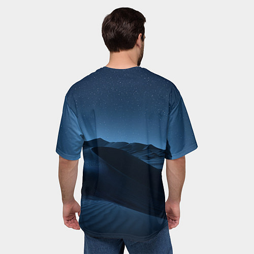Мужская футболка оверсайз Дюна - звездное небо / 3D-принт – фото 4
