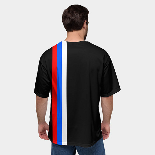 Мужская футболка оверсайз Великая отечественная - триколор полосы / 3D-принт – фото 4