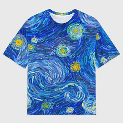 Мужская футболка оверсайз Мазки ван гога