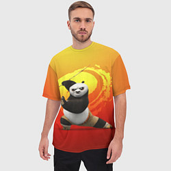 Футболка оверсайз мужская Мастер По - Кунг-фу панда, цвет: 3D-принт — фото 2