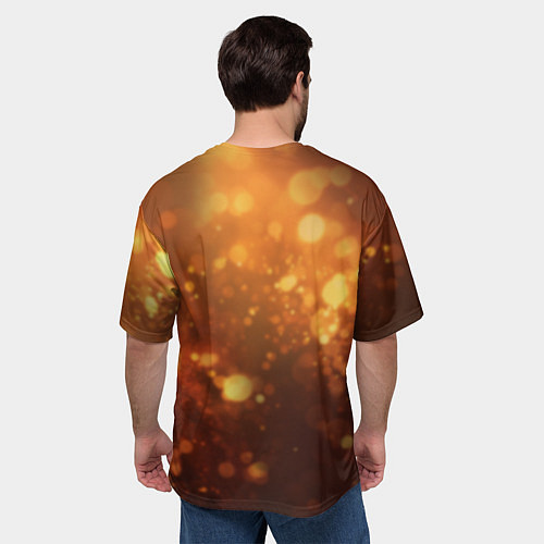 Мужская футболка оверсайз Толстый кот - Экзот / 3D-принт – фото 4