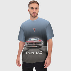 Футболка оверсайз мужская Американский масл-кар Pontiac GTO, цвет: 3D-принт — фото 2