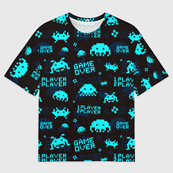 Футболка оверсайз мужская Game over 1 player 2 player, цвет: 3D-принт