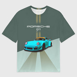 Футболка оверсайз мужская Порше 911 спортивный немецкий автомобиль, цвет: 3D-принт
