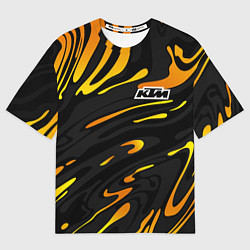 Мужская футболка оверсайз KTM - orange liquid