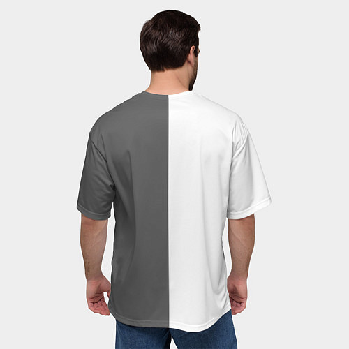 Мужская футболка оверсайз Hippopotamus art / 3D-принт – фото 4