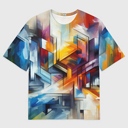Футболка оверсайз мужская Абстрактные фигуры, цвет: 3D-принт