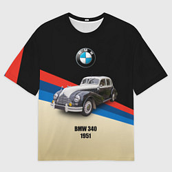 Футболка оверсайз мужская Винтажный автомобиль BMW 340, цвет: 3D-принт