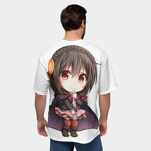 Мужская футболка оверсайз Konosuba Юн-юн чибик / 3D-принт – фото 4