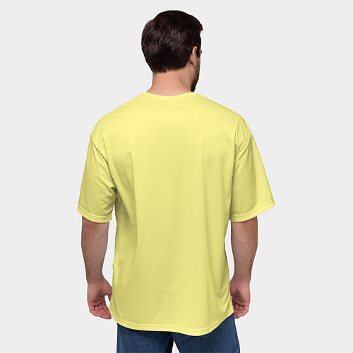 Мужская футболка оверсайз Хитрый кот / 3D-принт – фото 4