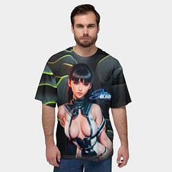 Футболка оверсайз мужская Stellar Blade Eve откровенный наряд, цвет: 3D-принт — фото 2