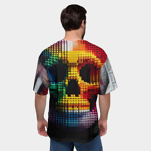 Мужская футболка оверсайз Lego skull fantasy - ai art / 3D-принт – фото 4
