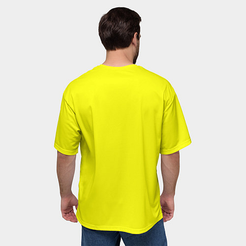 Мужская футболка оверсайз Яркий желтый / 3D-принт – фото 4