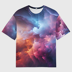 Мужская футболка оверсайз Облачный космос