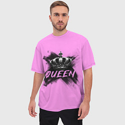Футболка оверсайз мужская Королева - корона, цвет: 3D-принт — фото 2