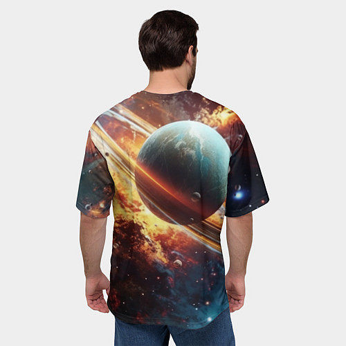 Мужская футболка оверсайз Большая планета / 3D-принт – фото 4