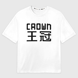 Мужская футболка оверсайз Crown граффити персонаж утка