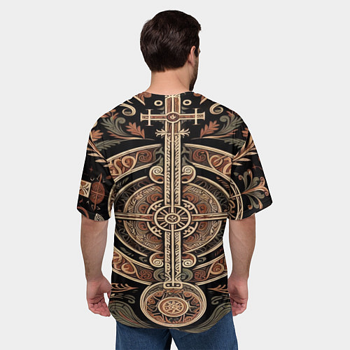 Мужская футболка оверсайз Символика славянской мифологии / 3D-принт – фото 4