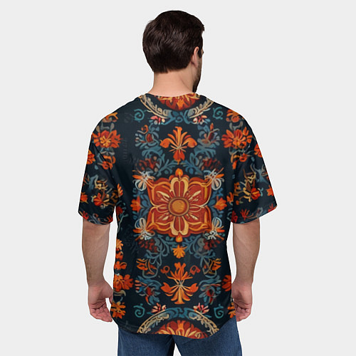 Мужская футболка оверсайз Текстуры в славянском стиле / 3D-принт – фото 4