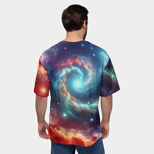 Мужская футболка оверсайз Пасть космической акулы - нейросеть / 3D-принт – фото 4