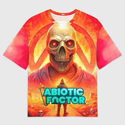 Мужская футболка оверсайз Abiotic Factor horror skull