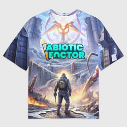 Мужская футболка оверсайз Abiotic Factor атомный завод