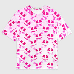 Футболка оверсайз мужская Marshmello pink colors, цвет: 3D-принт