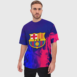 Футболка оверсайз мужская Barcelona fc club gradient, цвет: 3D-принт — фото 2