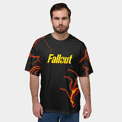 Футболка оверсайз мужская Фэллаут шторм молнии, цвет: 3D-принт — фото 2