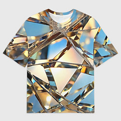 Мужская футболка оверсайз Грани стекла