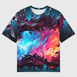 Футболка оверсайз мужская Абстрактные краски во взрыве, цвет: 3D-принт