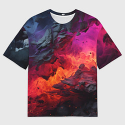 Футболка оверсайз мужская Яркий абстрактный путь, цвет: 3D-принт