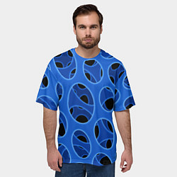 Футболка оверсайз мужская Синяя мембрана с перфорацией, цвет: 3D-принт — фото 2