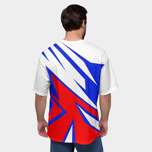 Мужская футболка оверсайз Geometry Russia / 3D-принт – фото 4
