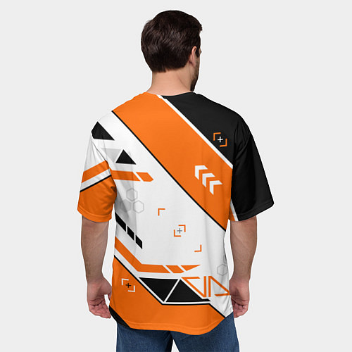 Мужская футболка оверсайз Asiimov AWP skin / 3D-принт – фото 4