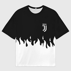 Футболка оверсайз мужская Juventus fire, цвет: 3D-принт
