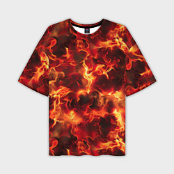 Мужская футболка оверсайз Огненный элементаль