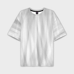 Мужская футболка оверсайз Светлый серый абстрактные полосы