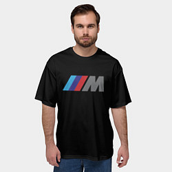 Футболка оверсайз мужская BMW sport logo, цвет: 3D-принт — фото 2