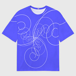 Мужская футболка оверсайз Спирали расходящиеся в стороны