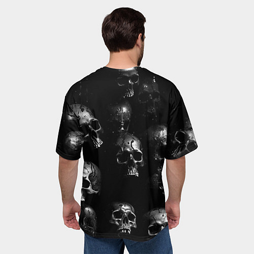 Мужская футболка оверсайз Sabaton - logo rock group / 3D-принт – фото 4