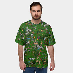 Футболка оверсайз мужская Герои 3 Карта Сопряжения, цвет: 3D-принт — фото 2