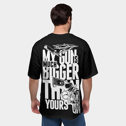 Мужская футболка оверсайз My Gun 42 / 3D-принт – фото 4