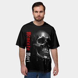 Футболка оверсайз мужская Memento mori - помни о смерти, цвет: 3D-принт — фото 2