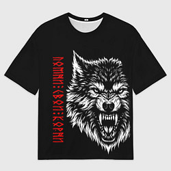 Футболка оверсайз мужская Волк - помни свои корни, цвет: 3D-принт