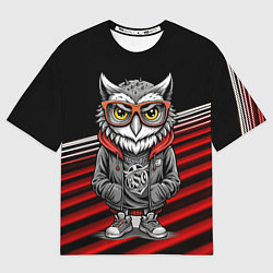 Футболка оверсайз мужская Сова в стильной одежде модница, цвет: 3D-принт