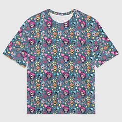 Футболка оверсайз мужская Эмо-стиль в духе 2007 года, цвет: 3D-принт